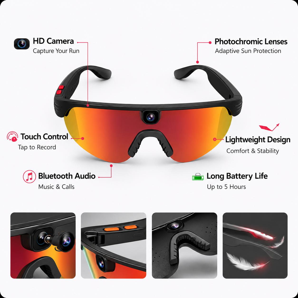 Camera glasses