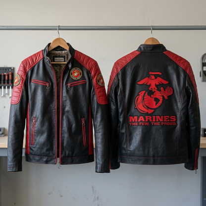 Military leather jackets