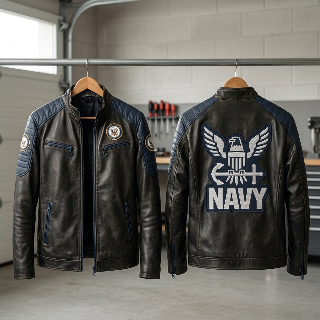 Military leather jackets
