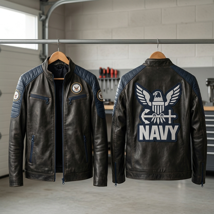 Military leather jackets